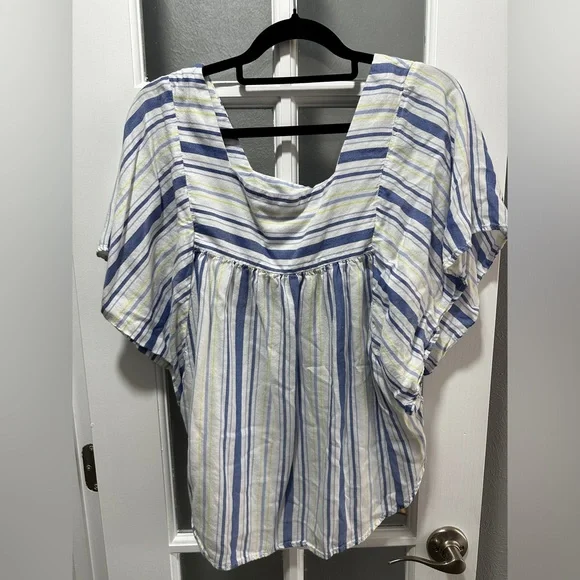 BEACH LUNCH LOUNGE Striped Kimono-Sleeve Top - Picture 8 of 8